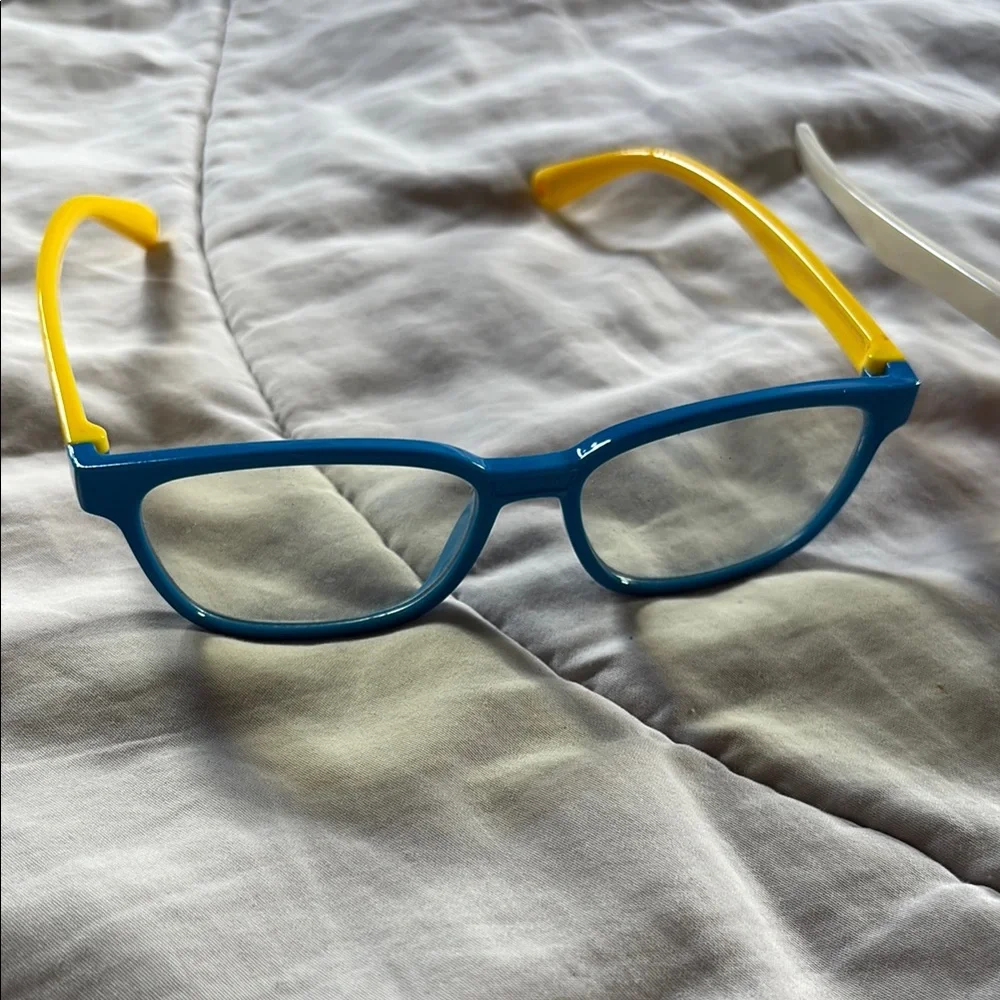 Kids' Blue Light Blocking Glasses Set of Two - Red / White and Blue / Yellow
